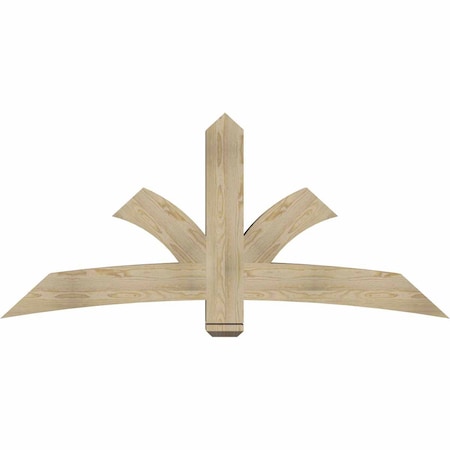 Ekena Millwork Davenport Rough Sawn Timber Gable Bracket, Douglas Fir, 72"W x 33"H x 6"D x 6"F, 11/12 Pitch GBW072X33X0606DAV00RDF